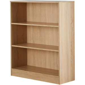 Oak Effect Home Source Clara Low Wide Storage Bookcase  shot 7021586