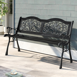 Garden Bench with Armrests