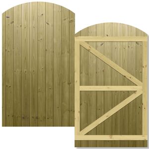 Interlocked Tongue Groove Pathway Fully Framed Arch Top Pedestrian Garden Gate