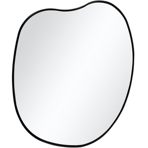 Black Petal-Shaped Iron Frame Explosion-Proof Wall Mirror shot 7395168