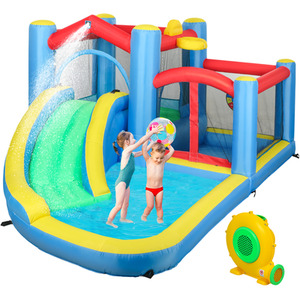 AIYAPLAY Inflatable Bouncy Castle Water Bounce House with 550W Blower