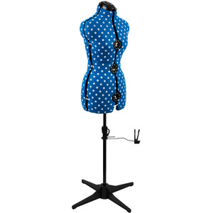 Duck Egg Blue Polka Adjustable Dressmakers Dummy