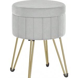SONGMICS Velvet Storage Ottoman Stool