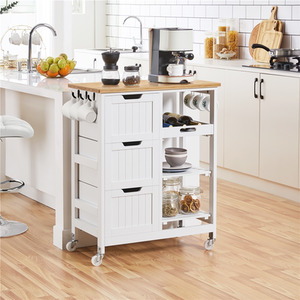 Yaheetech Kitchen Island Serving Cart with Storage