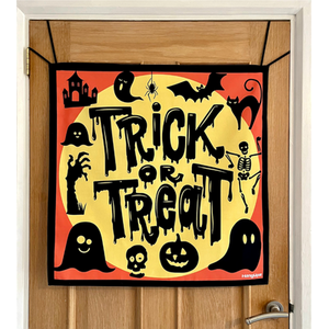 HANGUPZ Large Door-Hang Halloween Decoration Trick Or Treat Sign