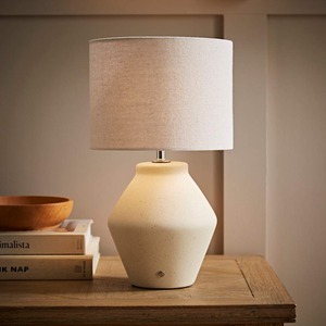 Finn Rechargeable Table Lamp with Linen Shade