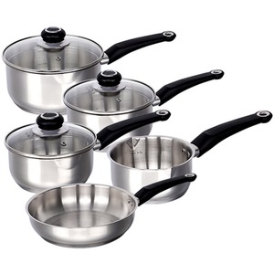 Stainless Steel 8 Pcs Induction Pan Saucepan Cookware Set