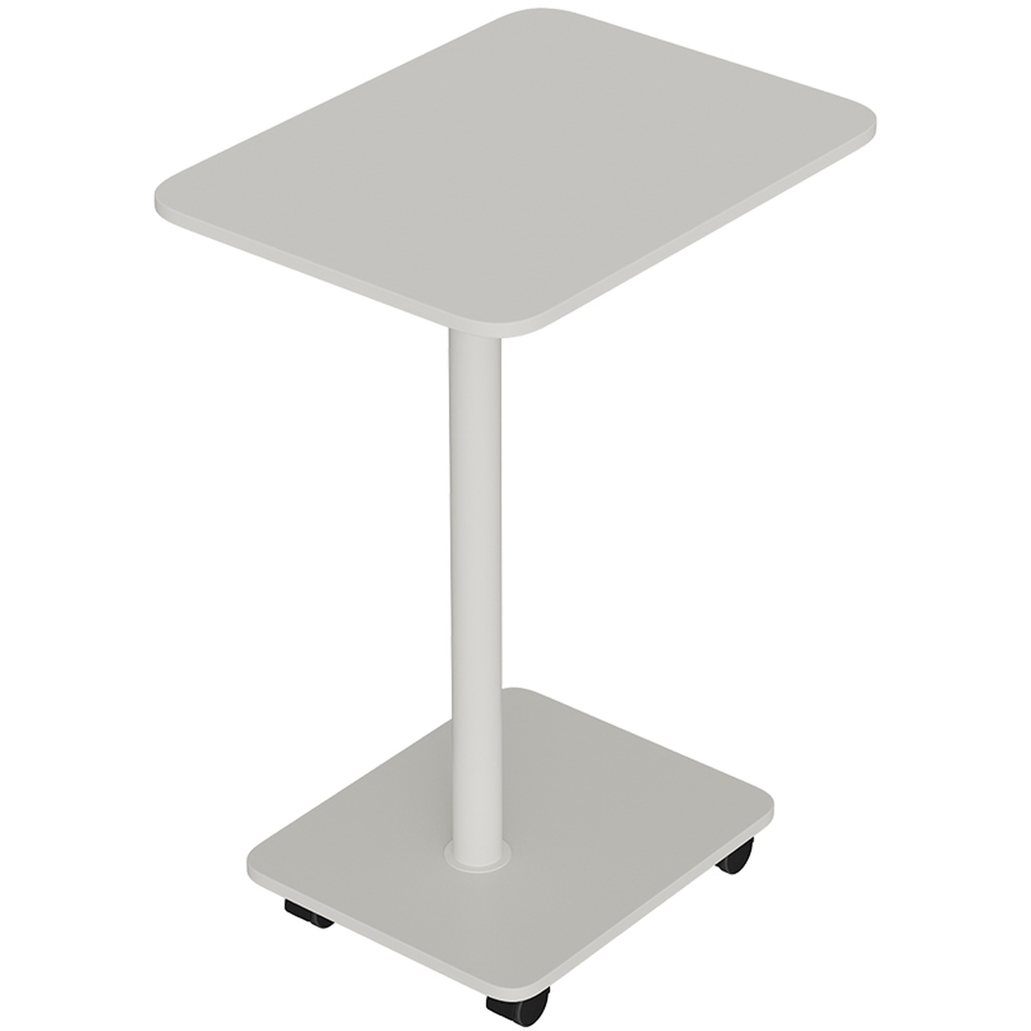 Side Table with Lockable Wheels