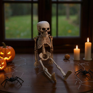 Lifeideas Realistic Posable Hanging Skeleton for Halloween