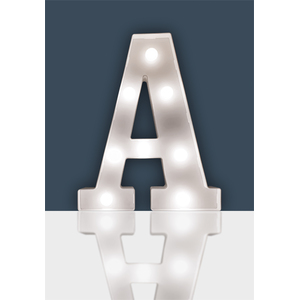 St Helens Battery Operated 3D LED Letter A Light