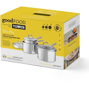 Tri-Ply 3 Piece Saucepan Set