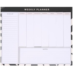 Black and White Weekly Planner