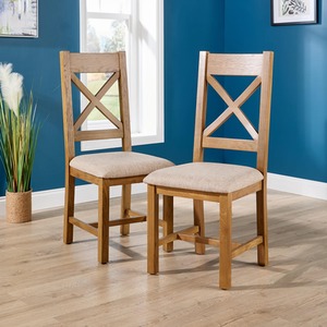 Beige Pair of Copenhagen Smoked Oak Dining Chairs Beige Wool Seat Solid Oak Legs shot 11220309