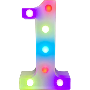 St Helens Battery Operated RGB Number 1 With Remote Control