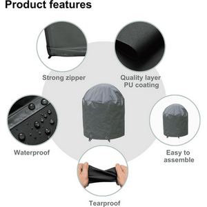 Grey / 4 Burner Heavy Duty Waterproof UV Outdoor BBQ Grill Protective Cover  shot 11317201