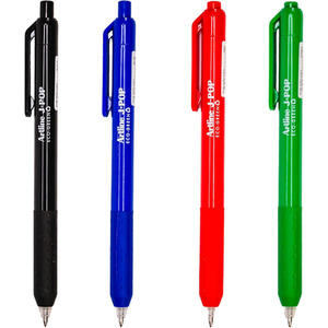 Artline Eco-Green J-Pop Gel Pen Pack of 4