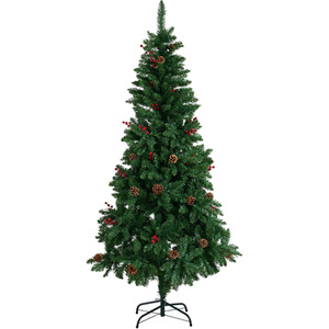 Lifeideas 6ft Artificial Christmas Tree with Metal Stand