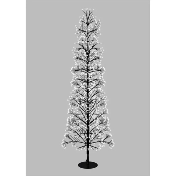 White Micro Led Black Firework Tree 