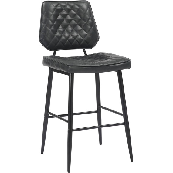 Pair Of Garrick Real Leather Bar Stools