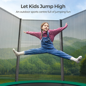 Round Trampoline with Safety Spring Cover, Ladder