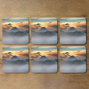 Bromo in morning time Designer Coaster Set Designer Coaster Set