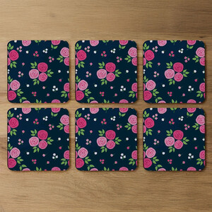 Rose Bud Pattern Coaster