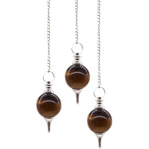Tigereye Sphere Pendulum for Dowsing  Healing