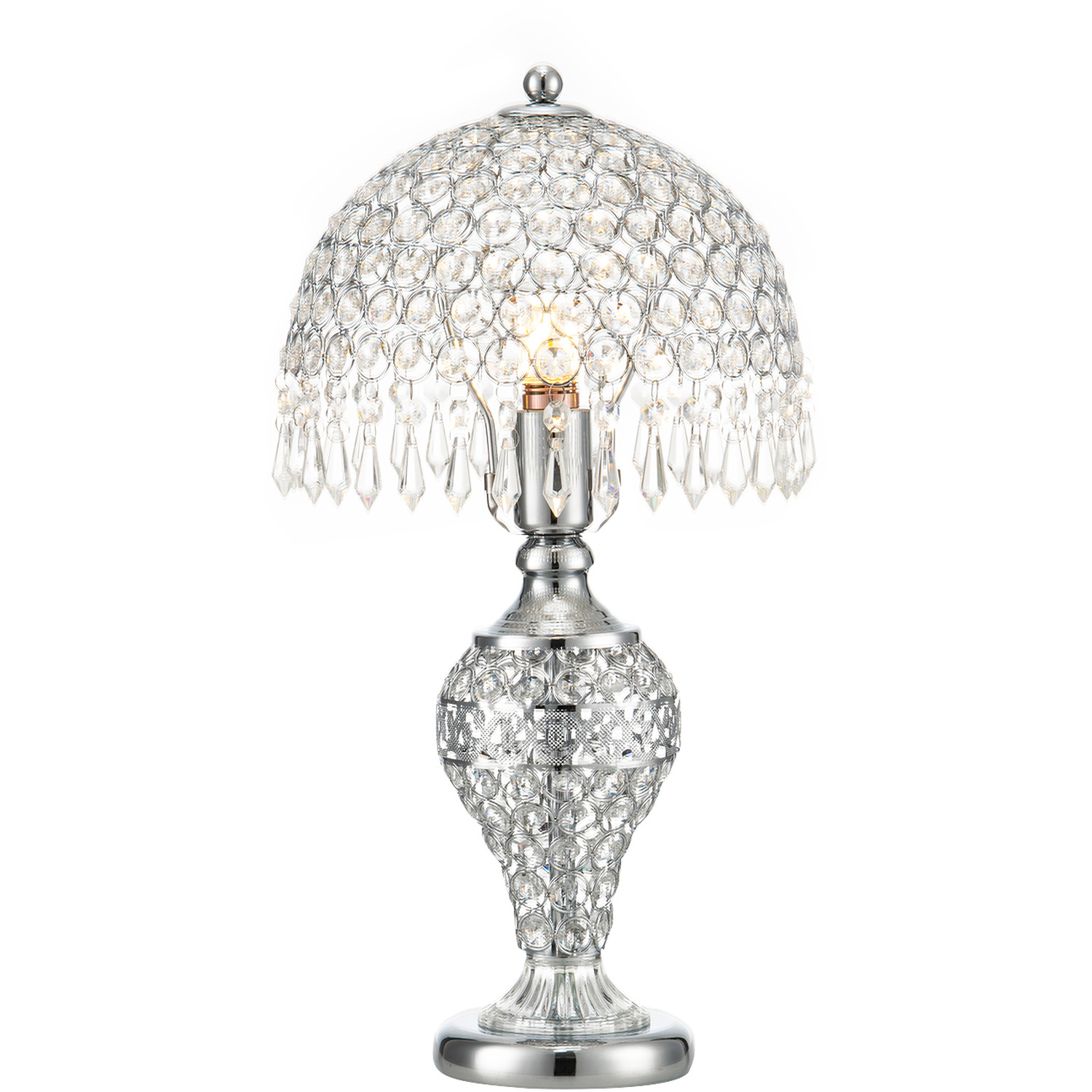 Image of Umbrella Crystal Bedroom Table Lamp Polished&hellip;