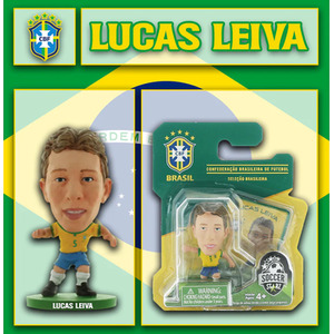 SoccerStarz Brazil Lucas Leiva - Home Kit 5cm Figure