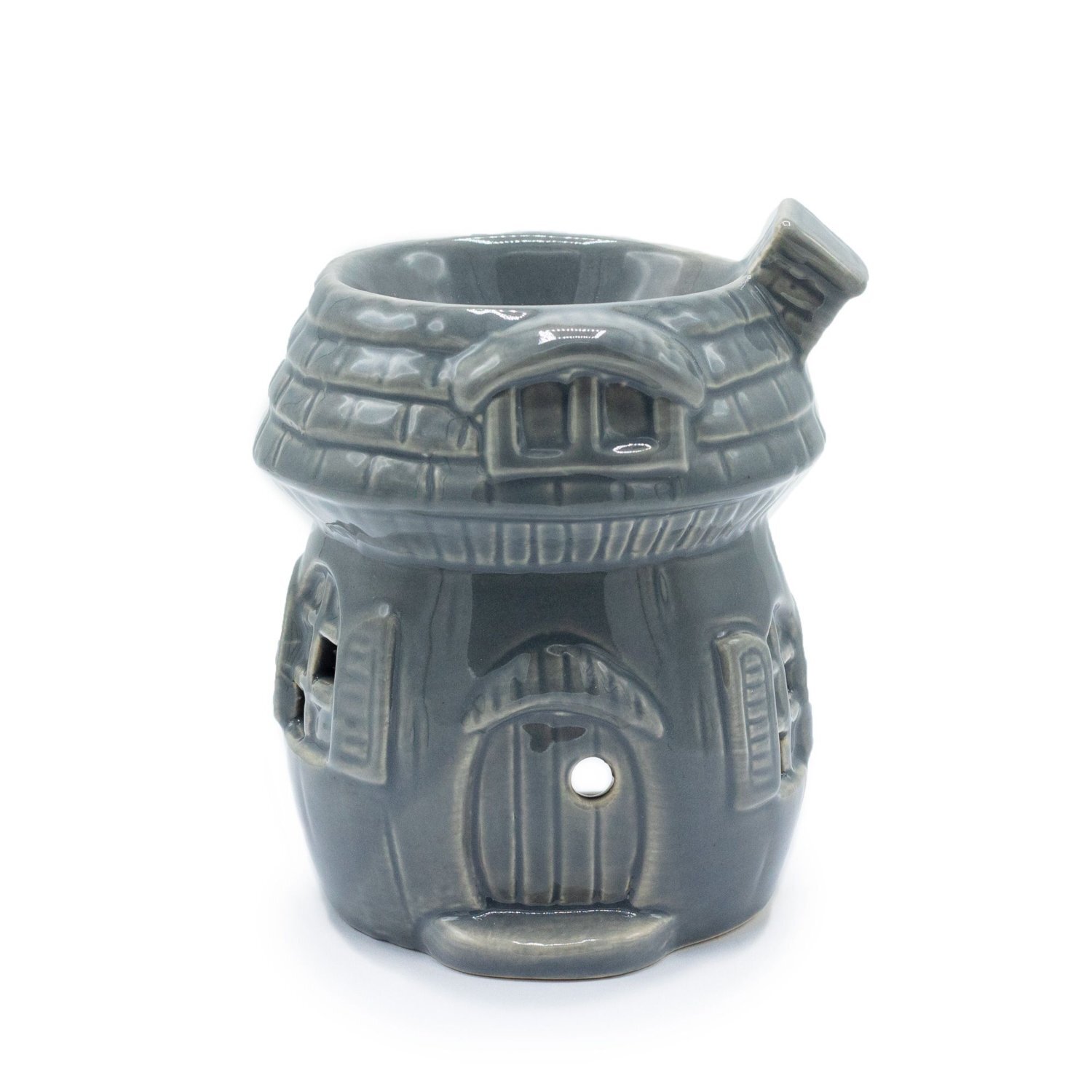 Whimsical Mushroom House Oil Diffuser For Cozy Spaces - Grey