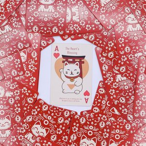 Fortune Cats Playing Oracle Cards Maneki Neko Deck