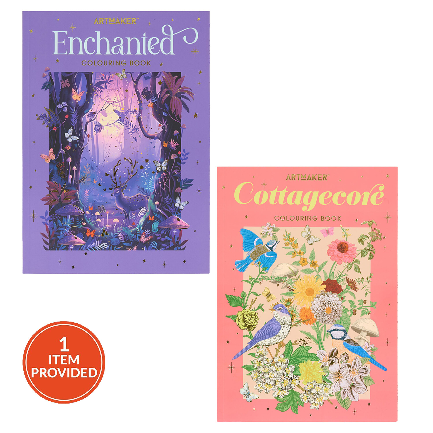 Enchanted or Cottagecore Colouring Book