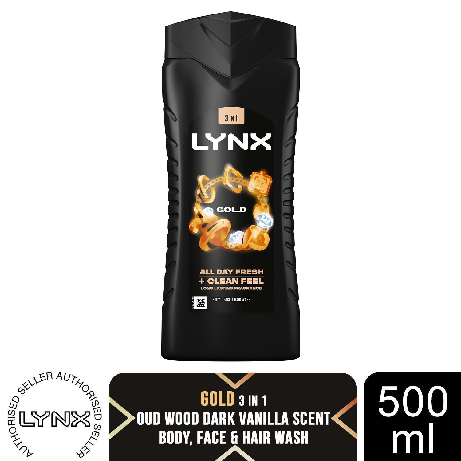Lynx Gold 12H Refreshing Fragrance Shower Gel Bodywash, 500Ml, 18 Pack - 7Cm / 18Cm