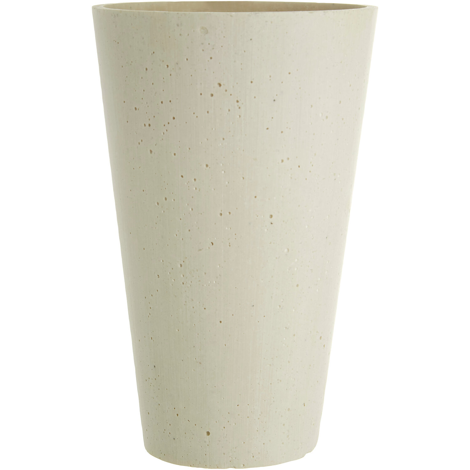 Bolla Large Round Clear Glass Vase - White