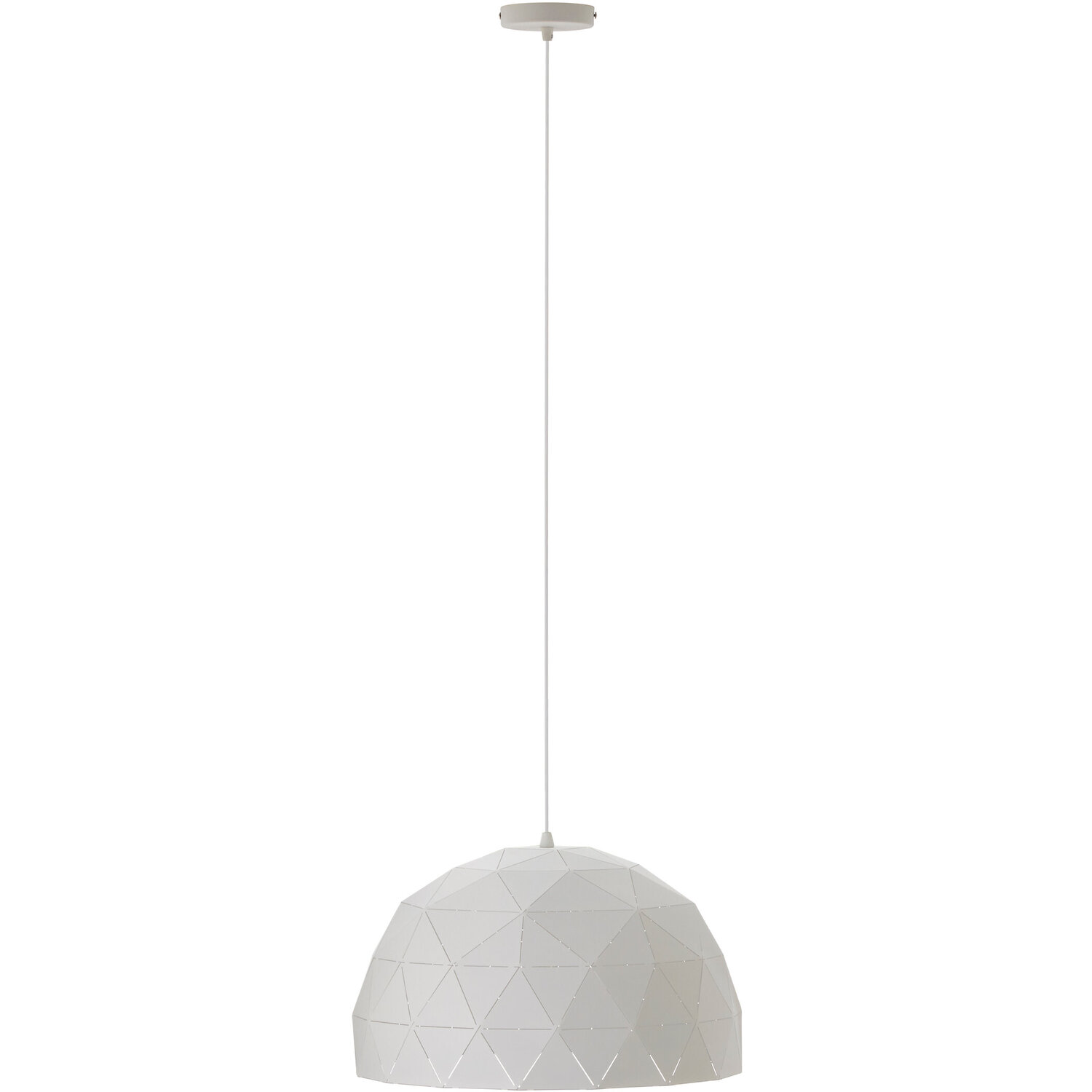Mateo Medium White Dome Pendant Light - White