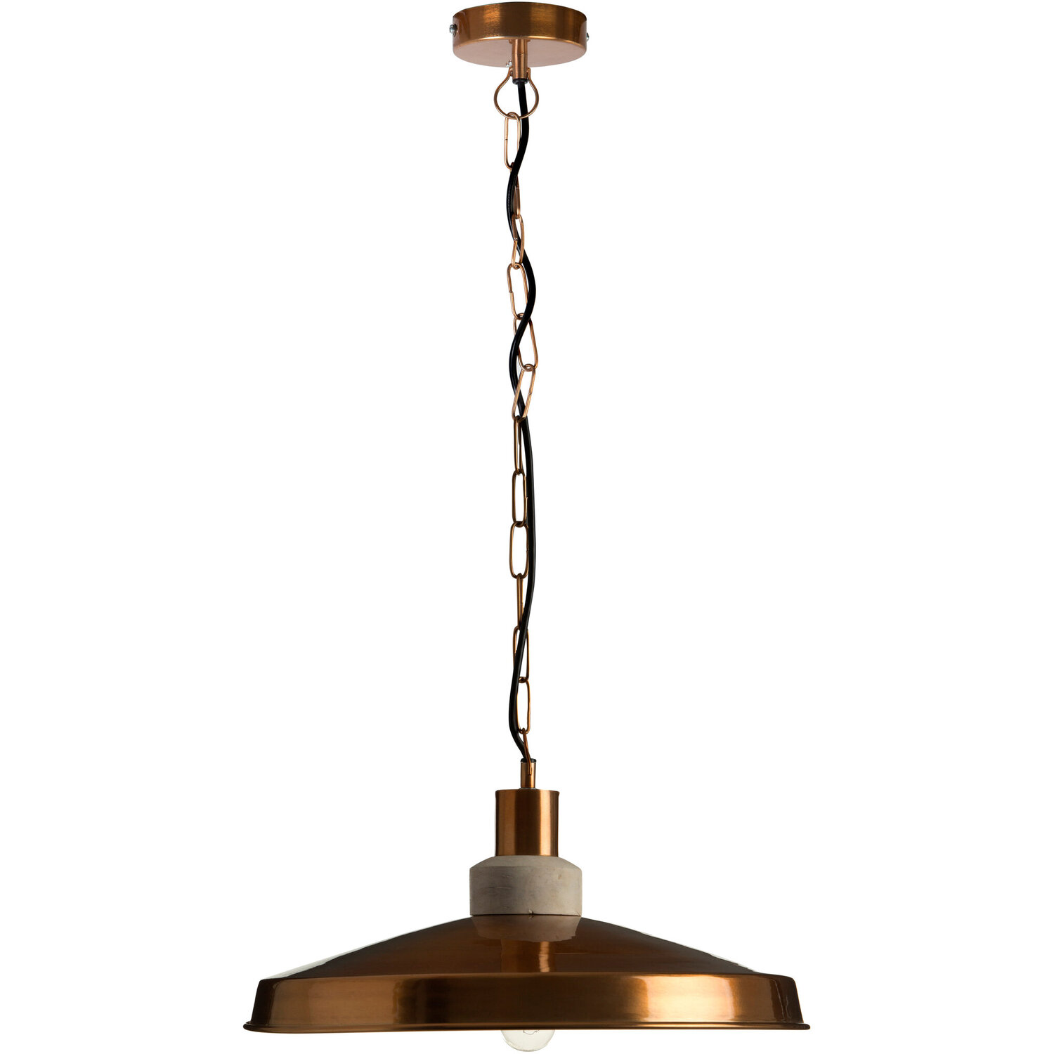 Stockholm Copper Finish and Aluminium Pendant Light - Gold