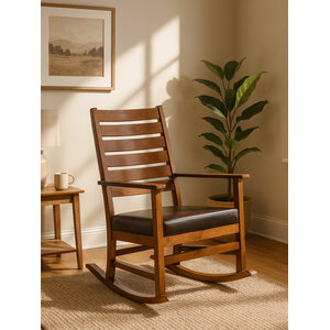 Relax Brown Leather Effect Rocking Chair