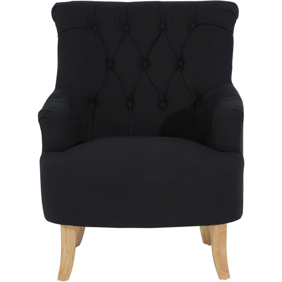 Hampstead Black Cotton Armchair