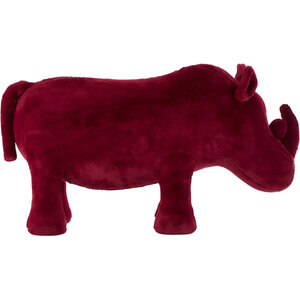 Jungle Safari Kids Maroon Rhino Animal Stool