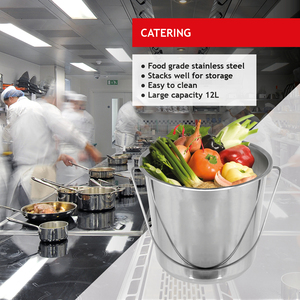 12L Stainless steel Bucket with Swing Handle