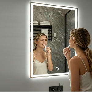 LED Bathroom Mirror 60x90cm Anti Fog Touch Sensor Dimmable Wall Mounted Smart