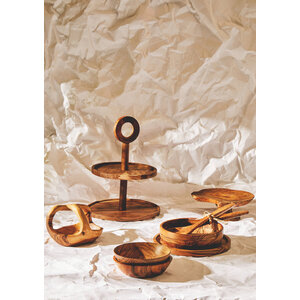 Rosi Round Sheesham Wood Salad Bowl