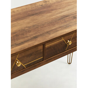 Flori Three Drawer Desk