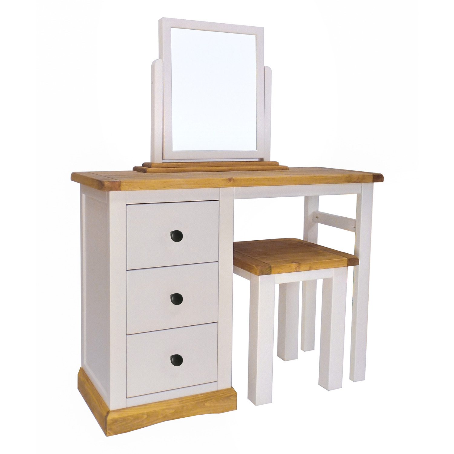 Cabinet Bits Bomporto 3 Drawer Dressing Table Set - Grey