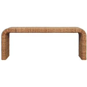 Solid Wood Rattan Weave Bench