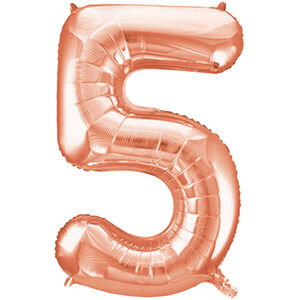 Unique Party 34 Inch Rose Gold Supershape Number Foil Balloon