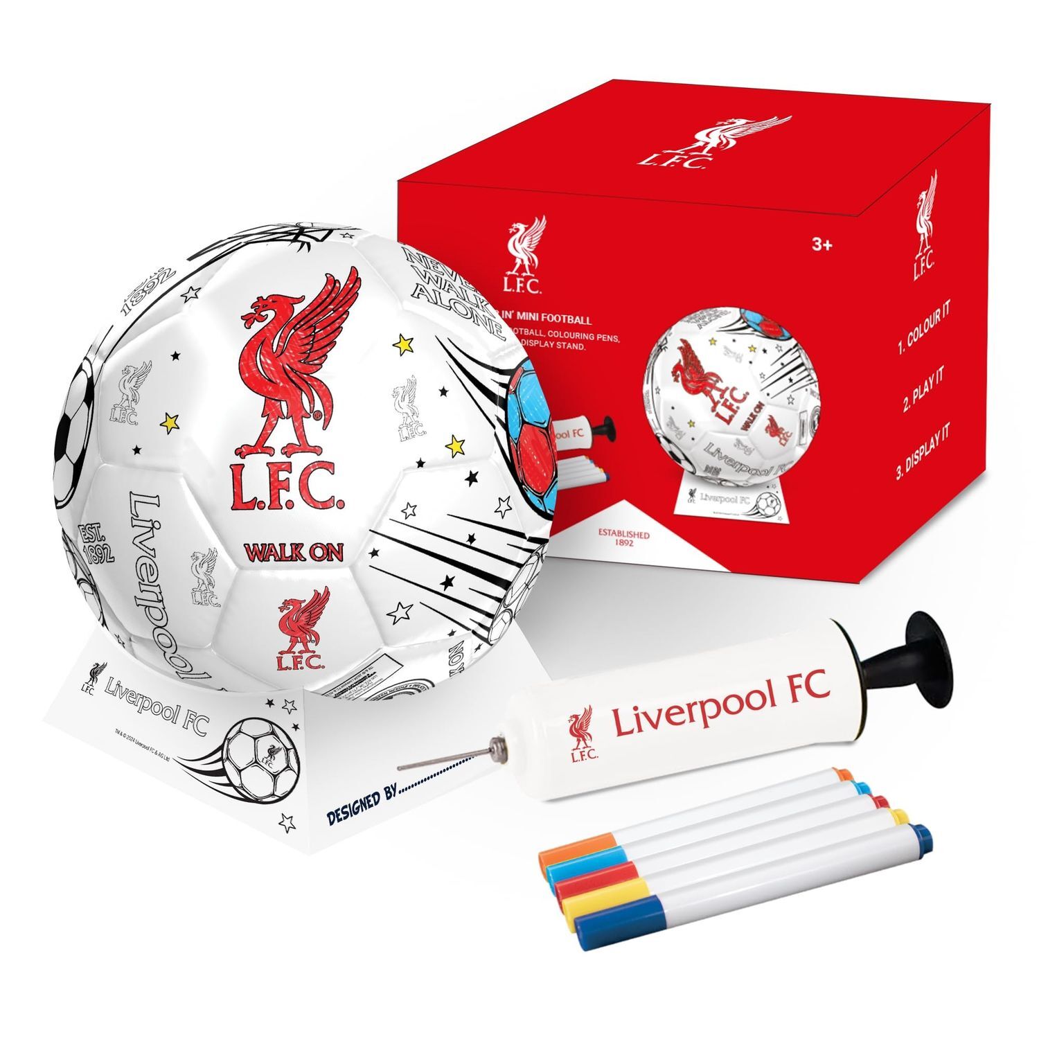 Liverpool Fc Colour In Mini Football Set - Multicoloured
