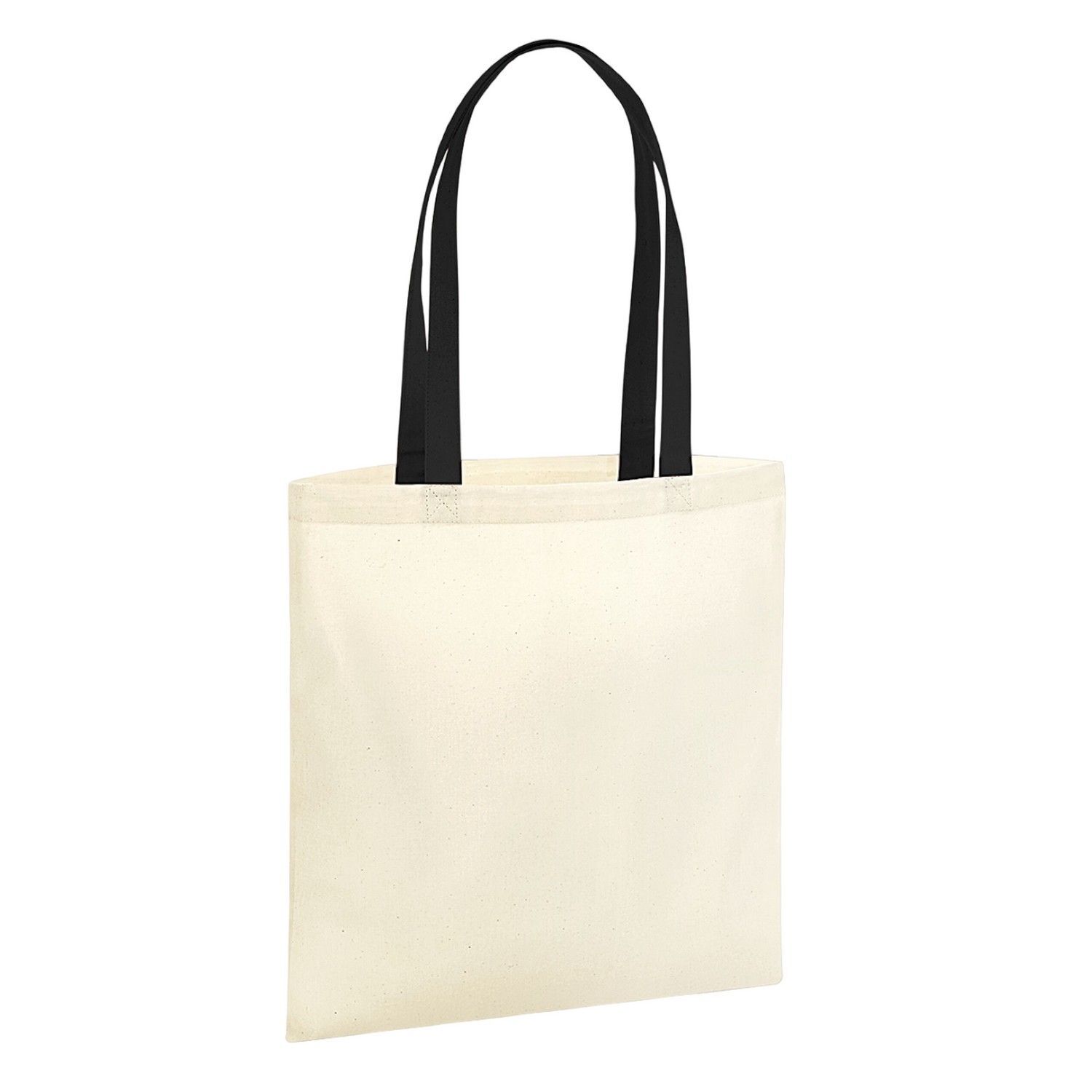 Westford Mill Earthaware Organic Bag For Life Contrast Handle 10L Tote Bag - Natural/Black