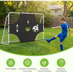 2-in-1 Football Net Soccer Goal Set