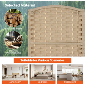 6-Panel Tall Room Divider